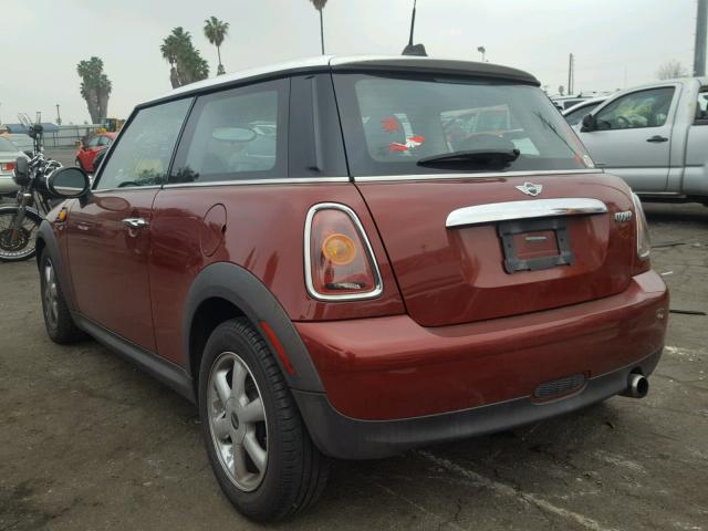 WMWMF33538TU68448 - 2008 MINI COOPER BURGUNDY photo 3