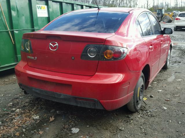 JM1BK323761403990 - 2006 MAZDA 3 S RED photo 4