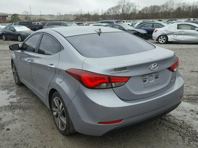 5NPDH4AE9FH616982 - 2015 HYUNDAI ELANTRA SE GRAY photo 3