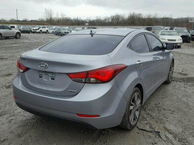 5NPDH4AE9FH616982 - 2015 HYUNDAI ELANTRA SE GRAY photo 4