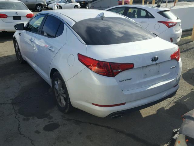 5XXGN4A73CG082554 - 2012 KIA OPTIMA EX WHITE photo 3