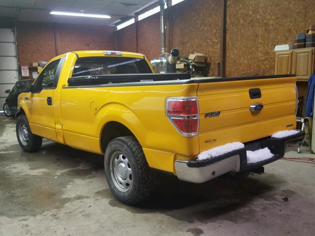 1FTNF1CF5EKG11535 - 2014 FORD F150 YELLOW photo 3