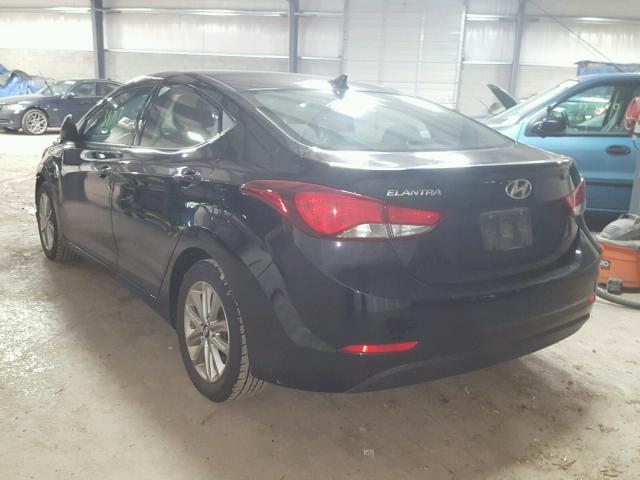 5NPDH4AE9EH458710 - 2014 HYUNDAI ELANTRA SE BLACK photo 3