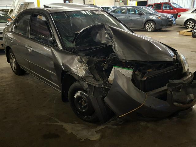 2HGES26764H569079 - 2004 HONDA CIVIC EX GRAY photo 1