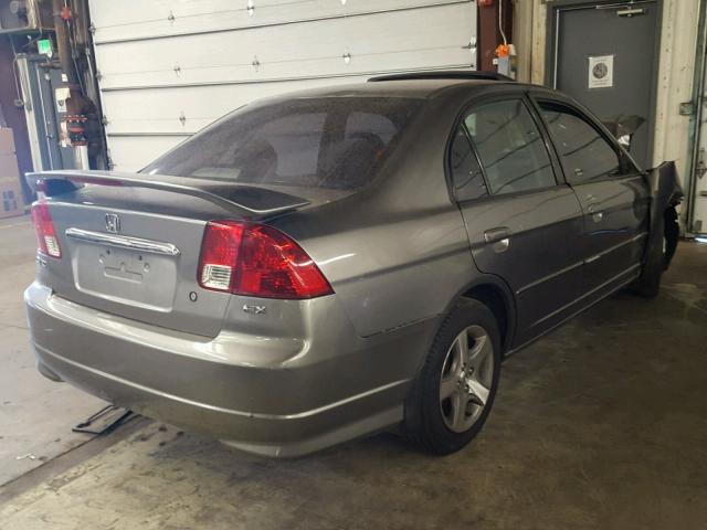 2HGES26764H569079 - 2004 HONDA CIVIC EX GRAY photo 4