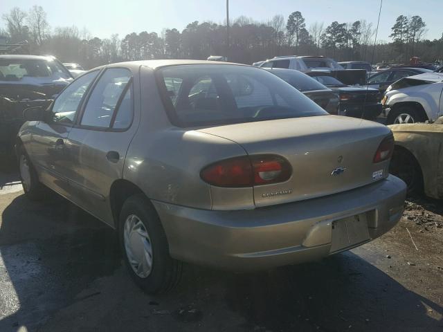 1G1JC524517354168 - 2001 CHEVROLET CAVALIER B GOLD photo 3