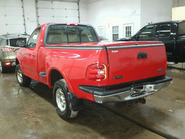 2FTDF08W3VCA63036 - 1997 FORD F150 RED photo 3