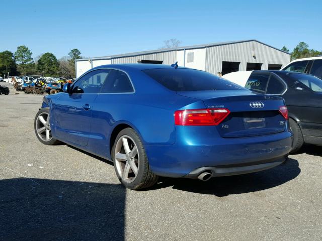 WAUDK78T89A013442 - 2009 AUDI A5 QUATTRO BLUE photo 3