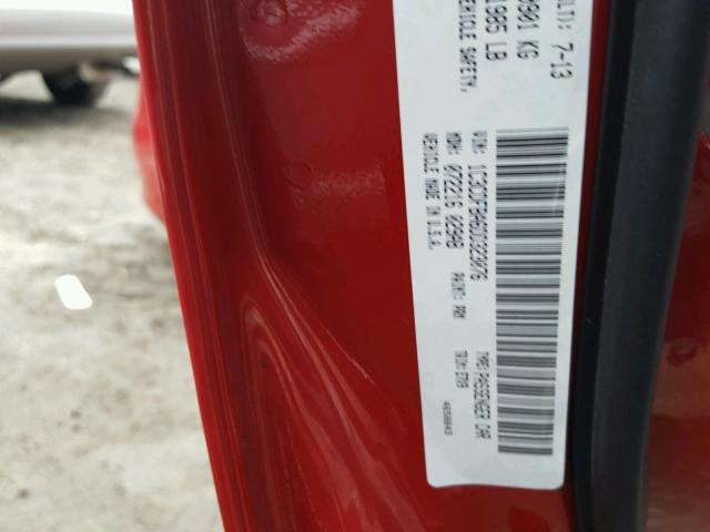 1C3CDFBA6DD323076 - 2013 DODGE DART SXT RED photo 10