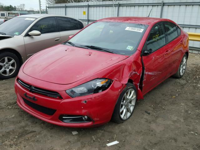 1C3CDFBA6DD323076 - 2013 DODGE DART SXT RED photo 2