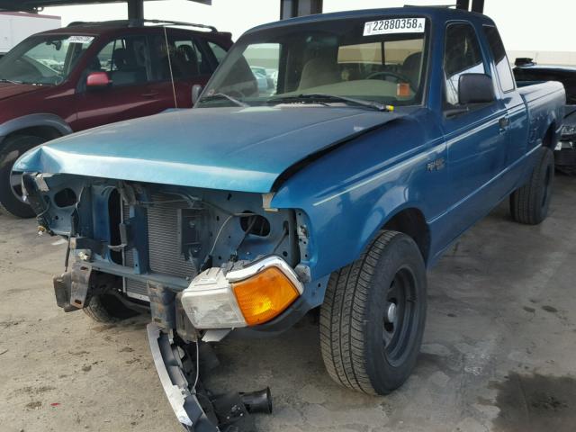 1FTCR14U9VPA83853 - 1997 FORD RANGER SUP GREEN photo 2