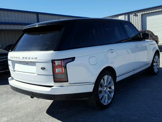 SALGS3TF7FA209905 - 2015 LAND ROVER RANGE ROVE WHITE photo 4