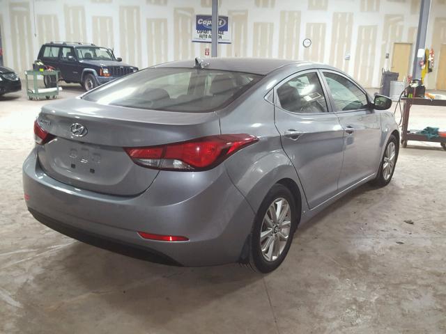 KMHDH4AE6EU173903 - 2014 HYUNDAI ELANTRA SE GRAY photo 4