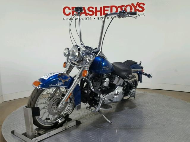 1HD1BWB185Y084132 - 2005 HARLEY-DAVIDSON FLSTCI BLUE photo 4