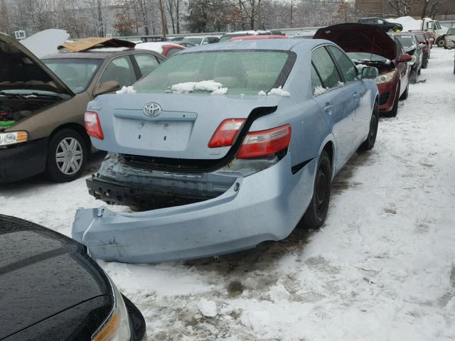 4T1BE46K78U763532 - 2008 TOYOTA CAMRY CE BLUE photo 4