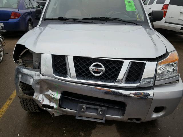 1N6AA0EJ7CN319435 - 2012 NISSAN TITAN S SILVER photo 7