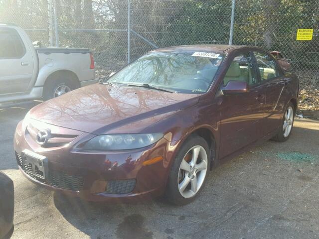 1YVHP80C285M20830 - 2008 MAZDA 6 I BURGUNDY photo 2