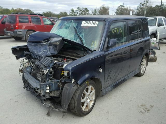 JTLKT324550214589 - 2005 TOYOTA SCION XB BLUE photo 2