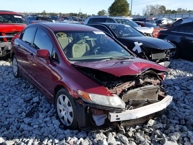 1HGFA16557L109533 - 2007 HONDA CIVIC LX RED photo 1