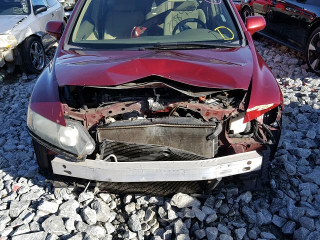 1HGFA16557L109533 - 2007 HONDA CIVIC LX RED photo 9