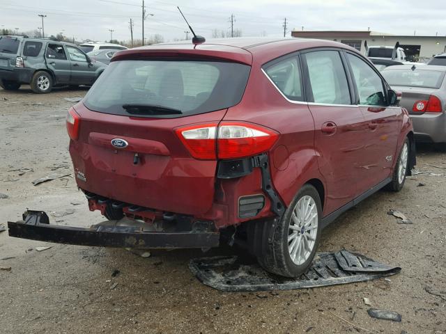 1FADP5CU0DL541939 - 2013 FORD C-MAX PREM MAROON photo 4