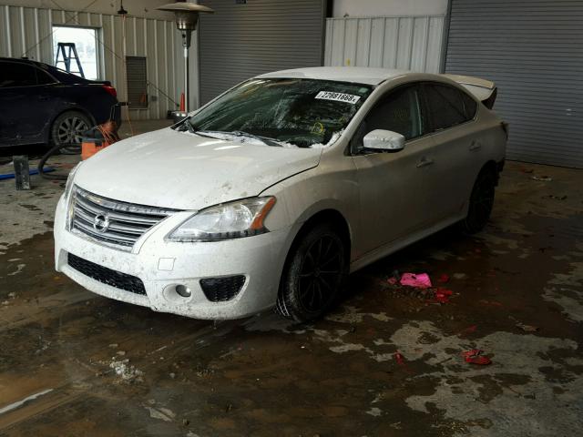 3N1AB7AP3EY247905 - 2014 NISSAN SENTRA S WHITE photo 2