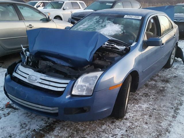 3FAHP07Z29R206653 - 2009 FORD FUSION SE BLUE photo 2