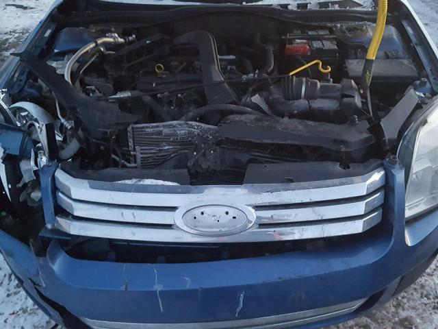 3FAHP07Z29R206653 - 2009 FORD FUSION SE BLUE photo 7