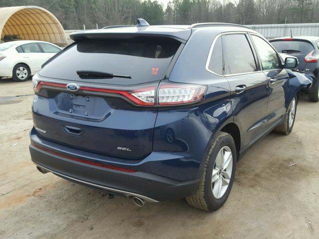 2FMPK3J86HBB93114 - 2017 FORD EDGE SEL BLUE photo 4