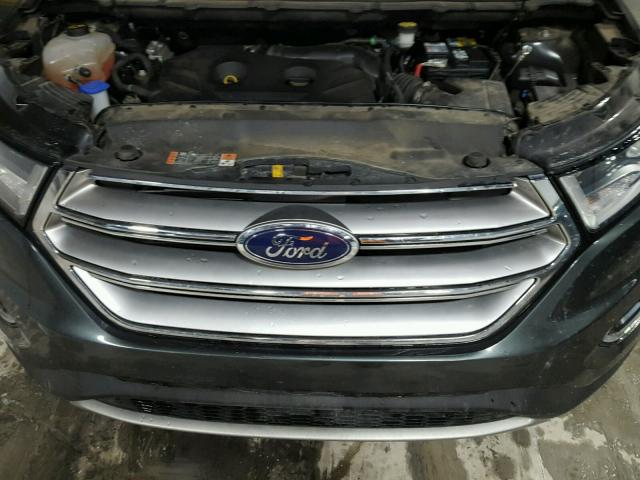 2FMTK4J93FBB33110 - 2015 FORD EDGE SEL GREEN photo 7