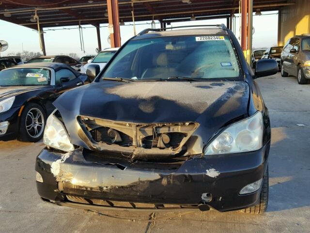 JTJGA31U450050287 - 2005 LEXUS RX 330 BLACK photo 9