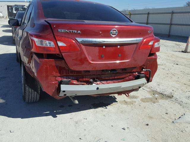 3N1AB7AP3HL685115 - 2017 NISSAN SENTRA S RED photo 9