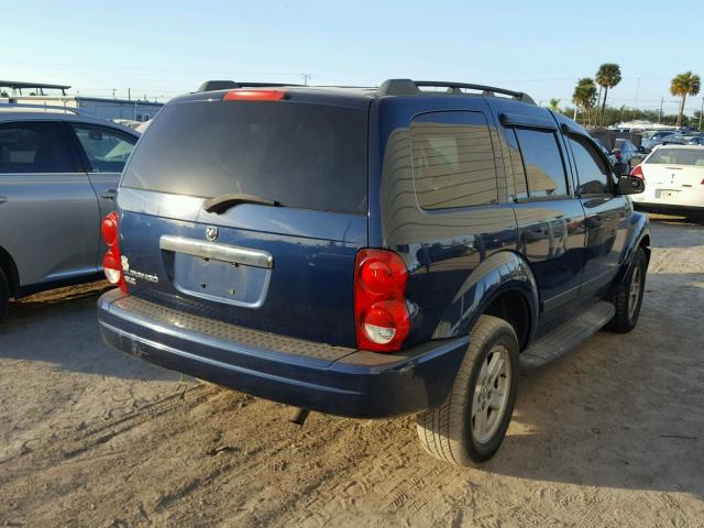 1D4HB48N96F135720 - 2006 DODGE DURANGO SL BLUE photo 4