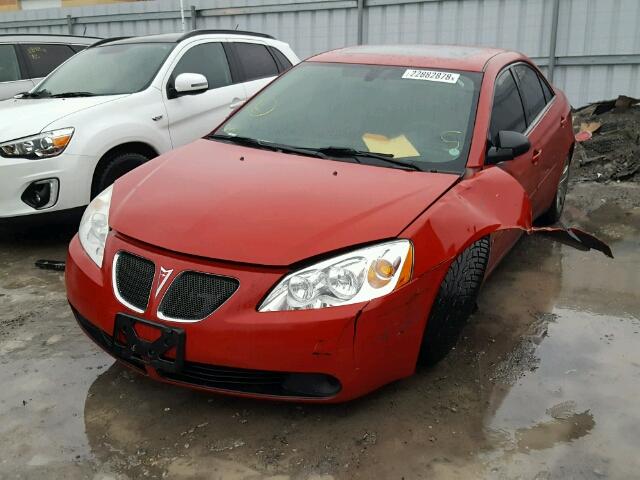 1G2ZG58B674230591 - 2007 PONTIAC G6 BASE RED photo 2