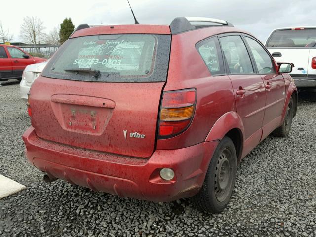 5Y2SL63895Z410125 - 2005 PONTIAC VIBE RED photo 4