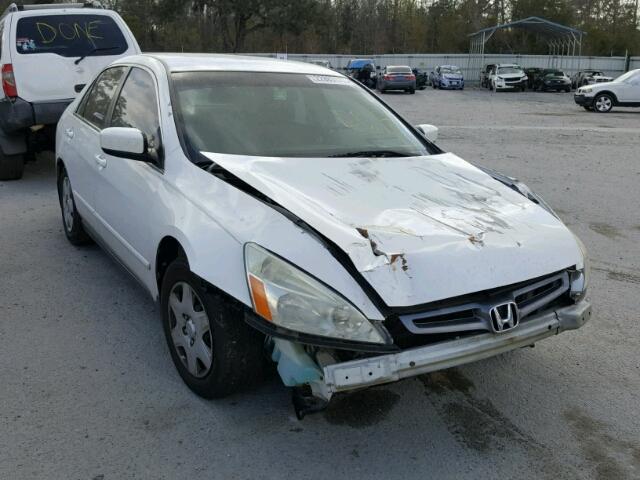 3HGCM56465G702076 - 2005 HONDA ACCORD LX WHITE photo 1