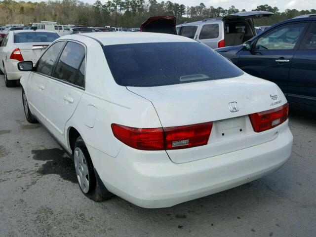 3HGCM56465G702076 - 2005 HONDA ACCORD LX WHITE photo 3