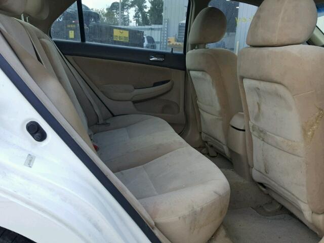 3HGCM56465G702076 - 2005 HONDA ACCORD LX WHITE photo 6