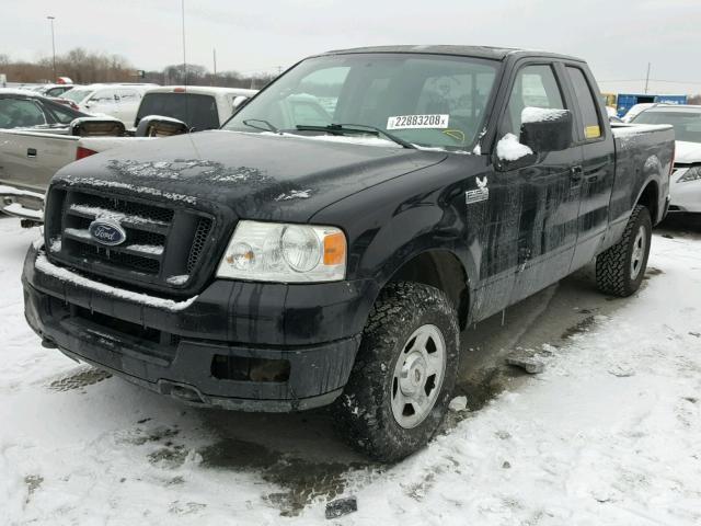 1FTRX14W75FA34884 - 2005 FORD F150 BLACK photo 2