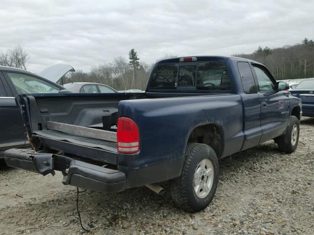 1B7GG22X41S238617 - 2001 DODGE DAKOTA BLUE photo 4