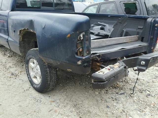 1B7GG22X41S238617 - 2001 DODGE DAKOTA BLUE photo 9