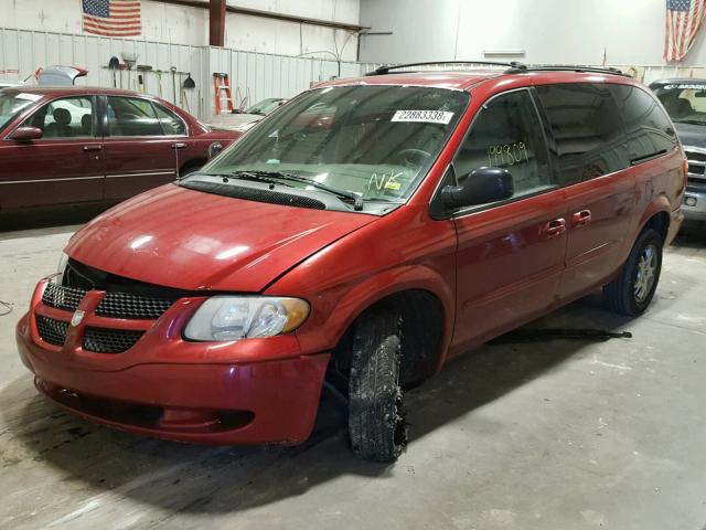 2D4GP74L53R216852 - 2003 DODGE GRAND CARA MAROON photo 2