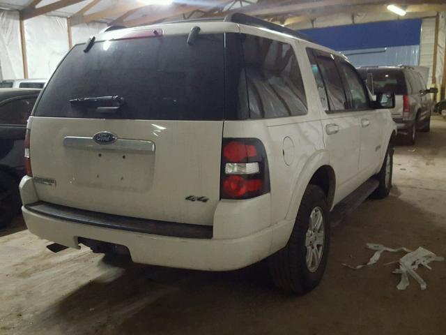 1FMEU73E08UA87554 - 2008 FORD EXPLORER X WHITE photo 4