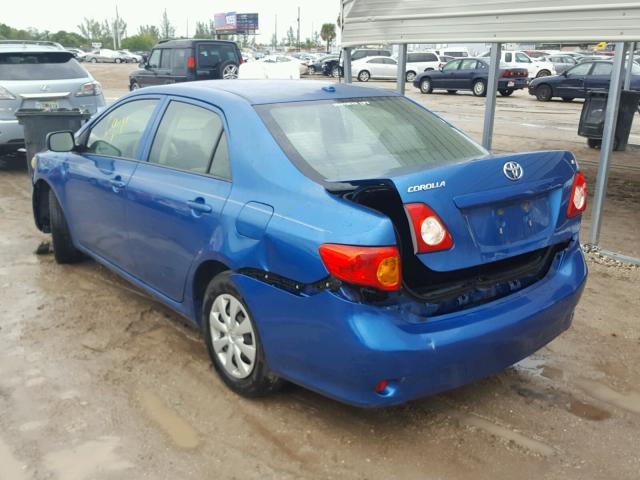 2T1BU4EE0AC368615 - 2010 TOYOTA COROLLA BA BLUE photo 3