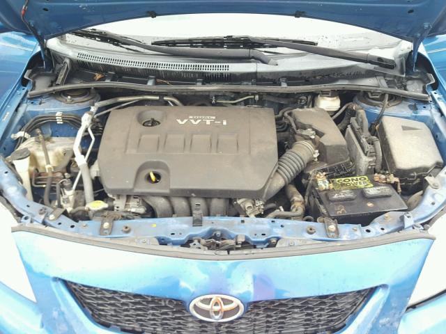 2T1BU4EE0AC368615 - 2010 TOYOTA COROLLA BA BLUE photo 7