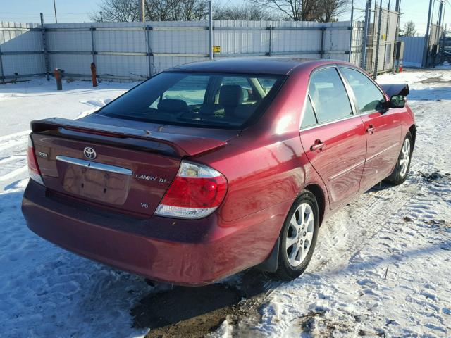4T1BF30K65U086470 - 2005 TOYOTA CAMRY LE RED photo 4