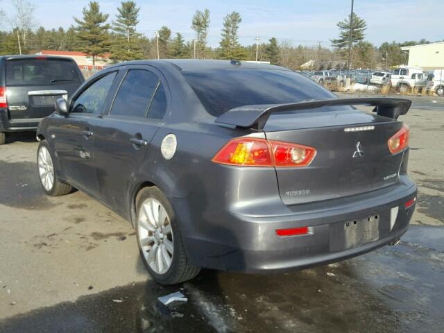 JA3AU86U18U032332 - 2008 MITSUBISHI LANCER GTS GRAY photo 3