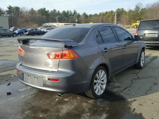 JA3AU86U18U032332 - 2008 MITSUBISHI LANCER GTS GRAY photo 4