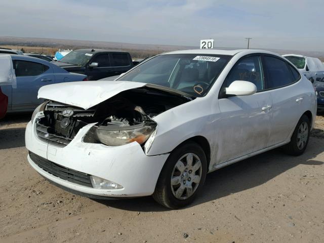 KMHDU46D47U174224 - 2007 HYUNDAI ELANTRA GL WHITE photo 2