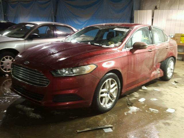 1FA6P0H71E5350924 - 2014 FORD FUSION SE RED photo 2